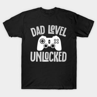 Mens Gamer Dad  Dad Level Unlocked Father's Day T-Shirt